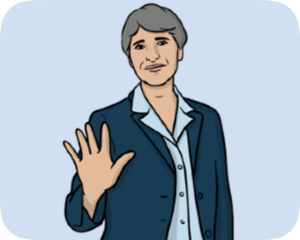 Person waving